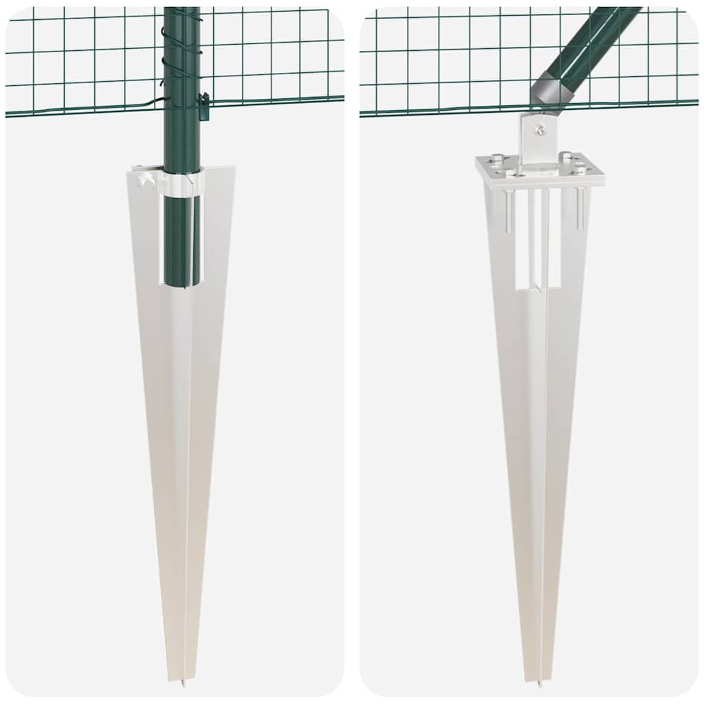 vidaXL Ogrodzenie z drutu spawanego z kolcami 10 x 1,6 m zielony