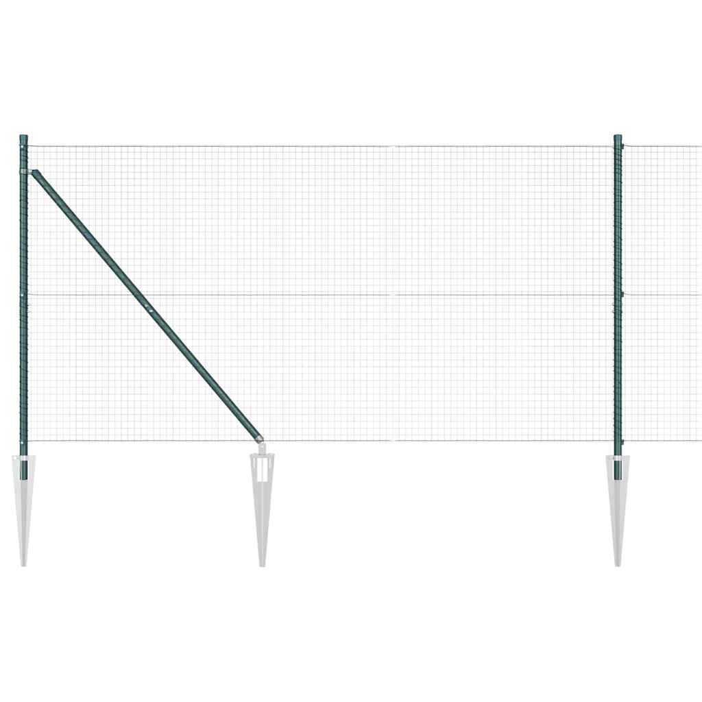 vidaXL Ogrodzenie z drutu spawanego z kolcami 25 x 1,4 m (S x W)
