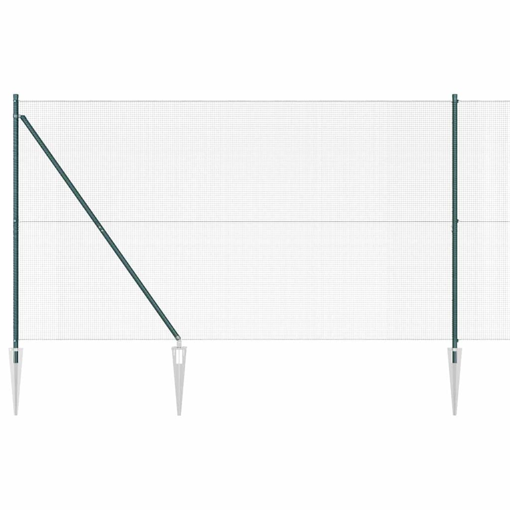 vidaXL Ogrodzenie z drutu spawanego z kolcami 50 x 1,5 m (S x W)