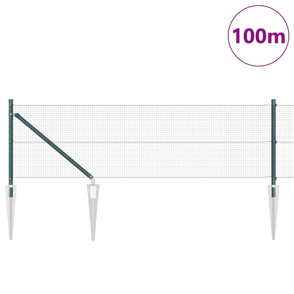 vidaXL Ogrodzenie z drutu spawanego z kolcami 100 x 0,4 m (S x W)