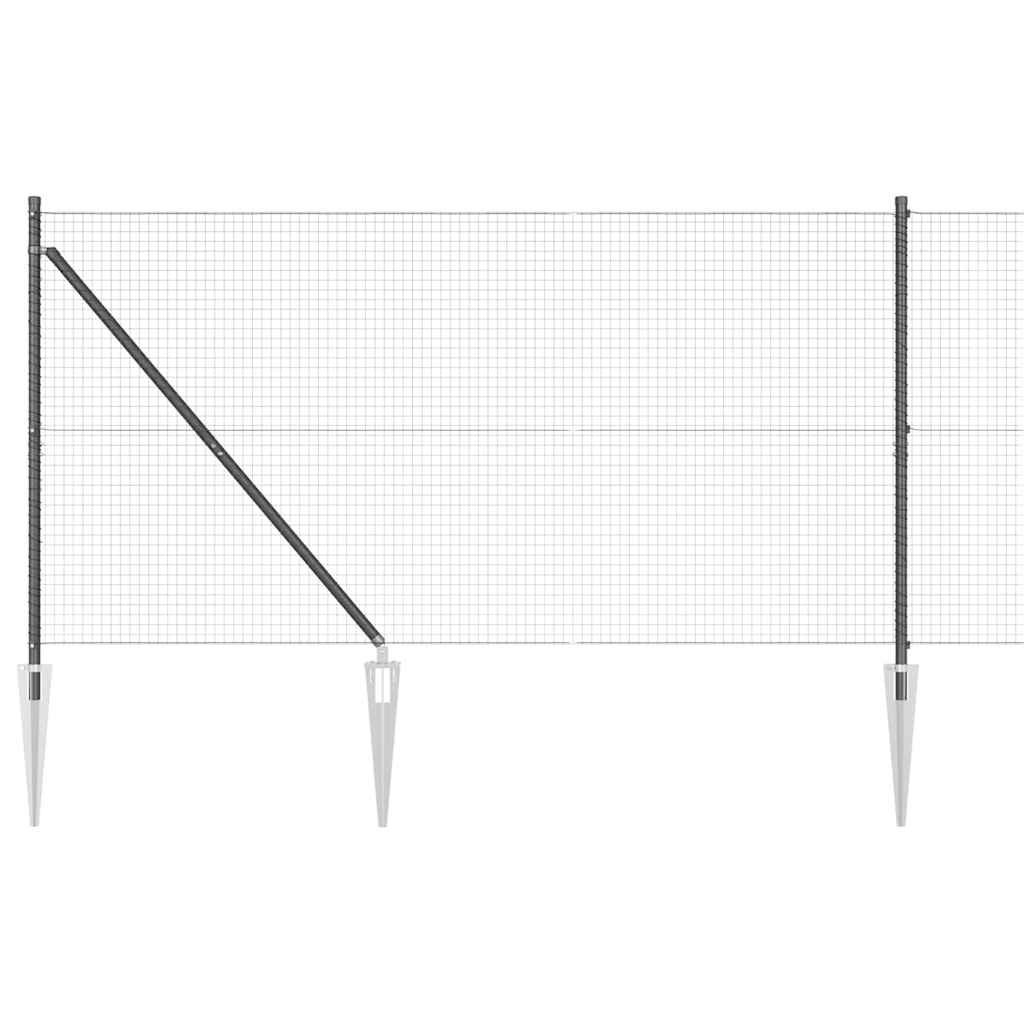 vidaXL Ogrodzenie z drutu spawanego z kolcami 10 x 1,4 m (S x W)