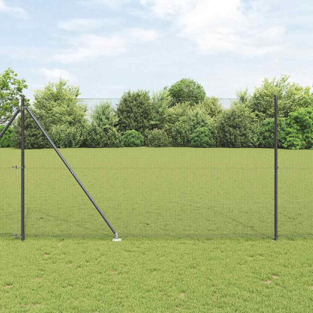 vidaXL Ogrodzenie z drutu spawanego z kolcami 10 x 1,5 m (S x W)
