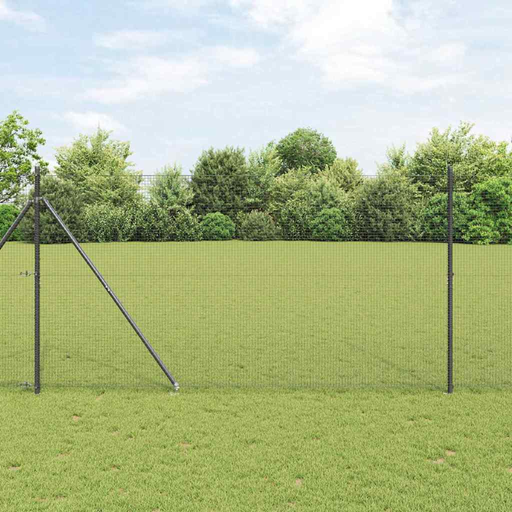 vidaXL Ogrodzenie z drutu spawanego z kolcami 10 x 1,5 m (S x W)