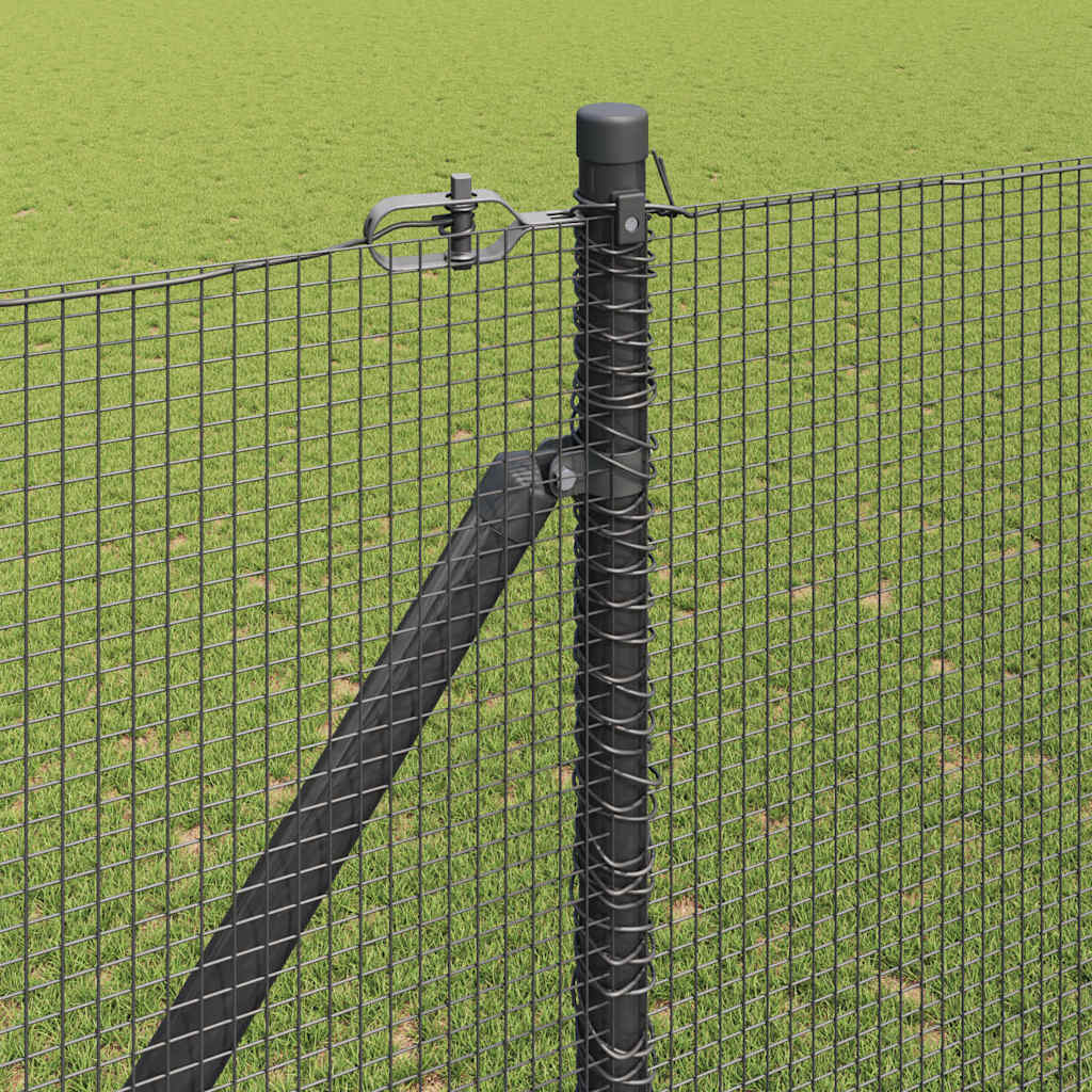 vidaXL Ogrodzenie z drutu spawanego z kolcami 25 x 1,5 m (S x W)