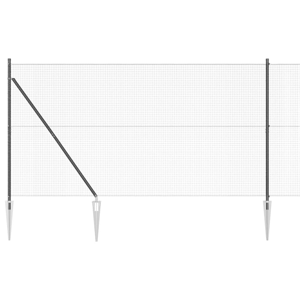 vidaXL Ogrodzenie z drutu spawanego z kolcami 25 x 1,5 m (S x W)