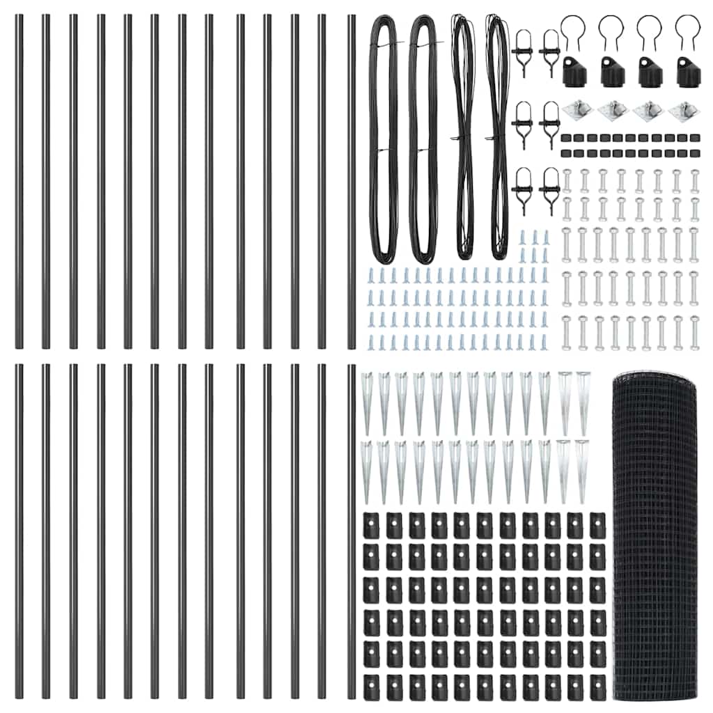 vidaXL Ogrodzenie z drutu spawanego z kolcami 50 x 0,4 m (S x W)