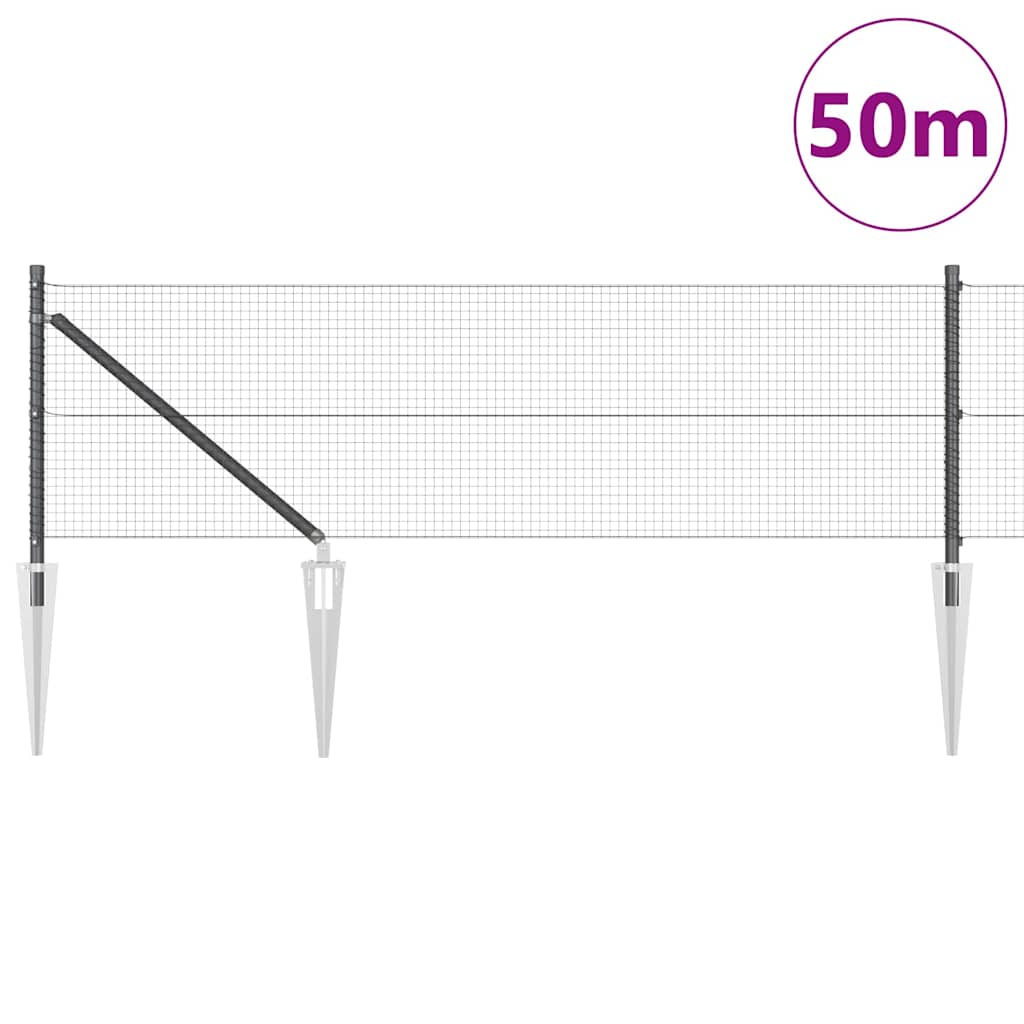vidaXL Ogrodzenie z drutu spawanego z kolcami 50 x 0,4 m (S x W)