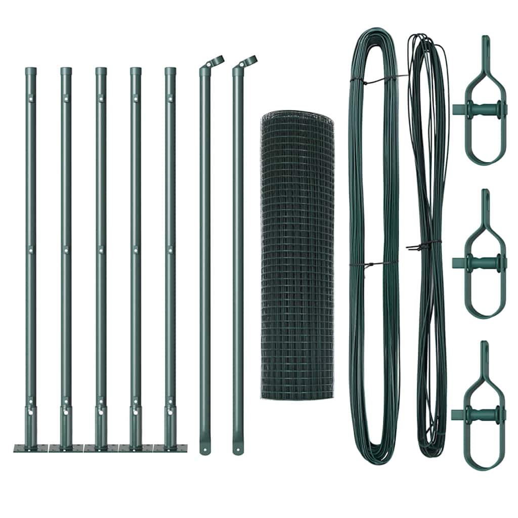 vidaXL Ogrodzenie z drutu spawanego z betonową podstawą 10 x 0,5 m