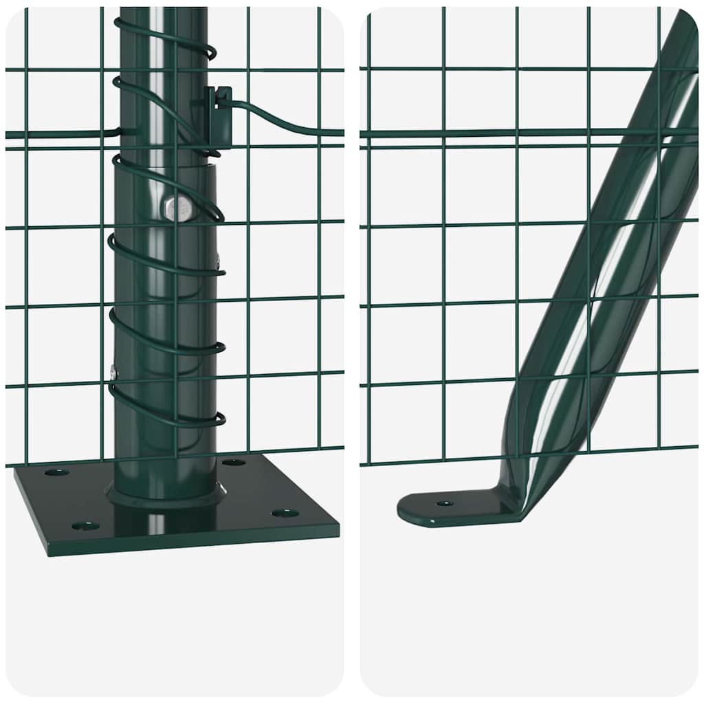 vidaXL Ogrodzenie z drutu spawanego z betonową podstawą 10 x 1,6 m