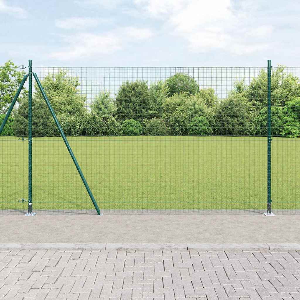 vidaXL Ogrodzenie z drutu spawanego z betonową podstawą 10 x 1,6 m