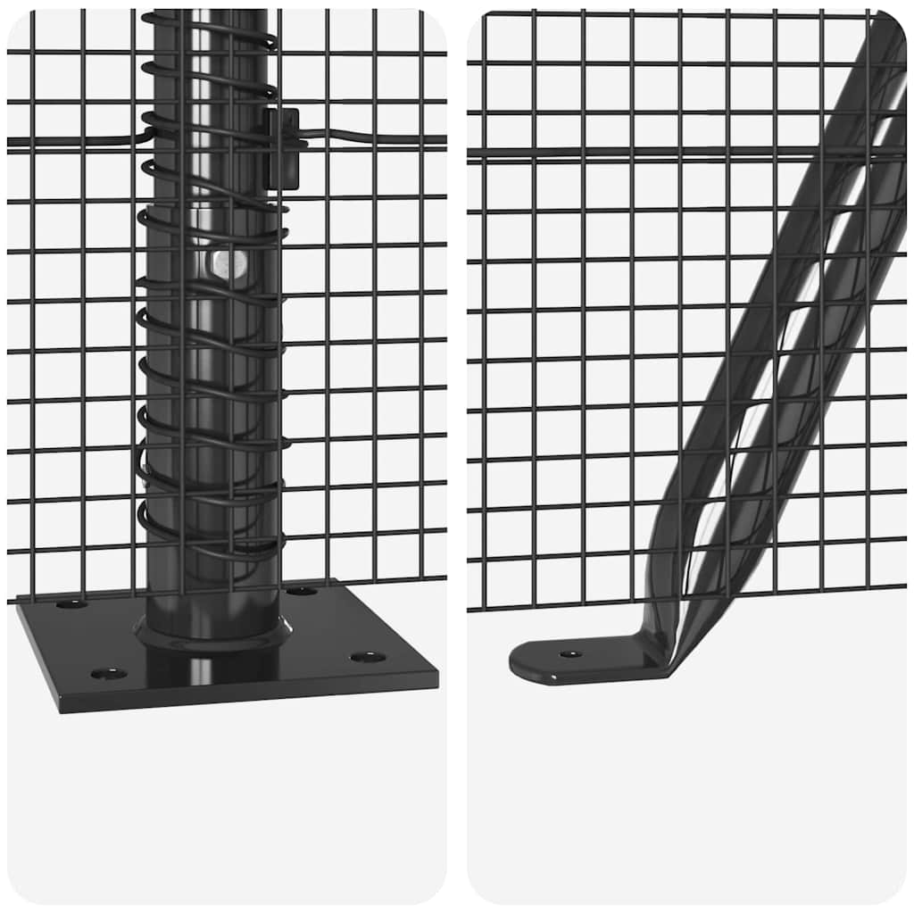 vidaXL Ogrodzenie z drutu spawanego z betonową podstawą 50 x 0,4 m