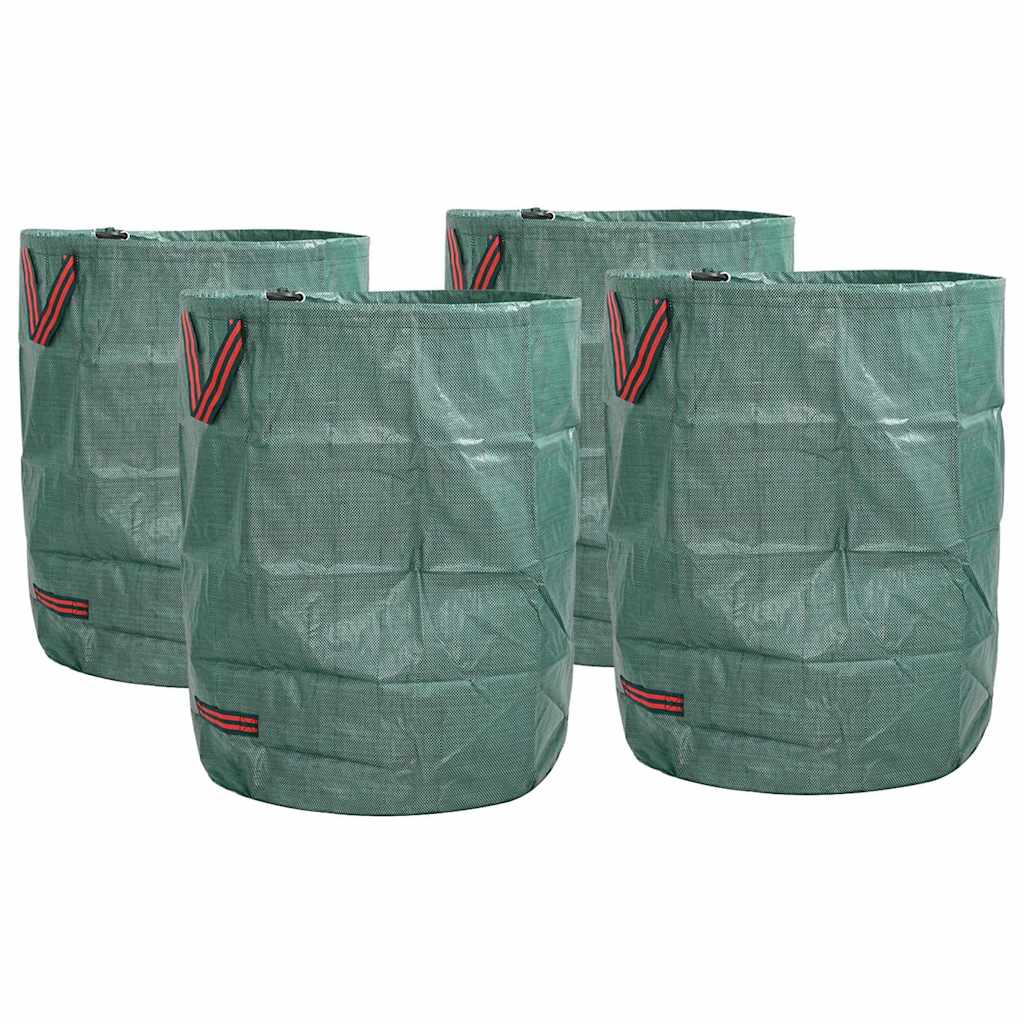 vidaXL Torby na odpady do ogrodu 4 pcs Zielony 66 x 66 x 83,5 cm