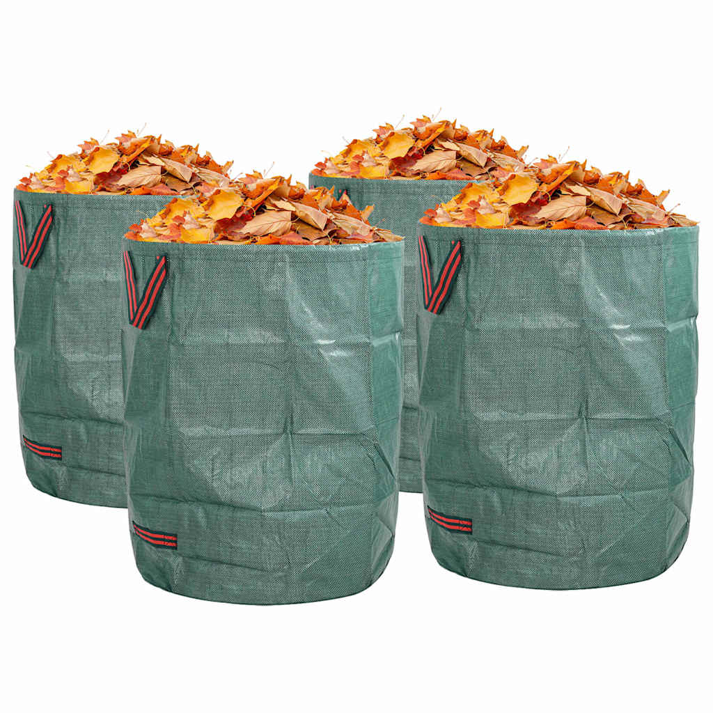 vidaXL Torby na odpady do ogrodu 4 pcs Zielony 66 x 66 x 83,5 cm