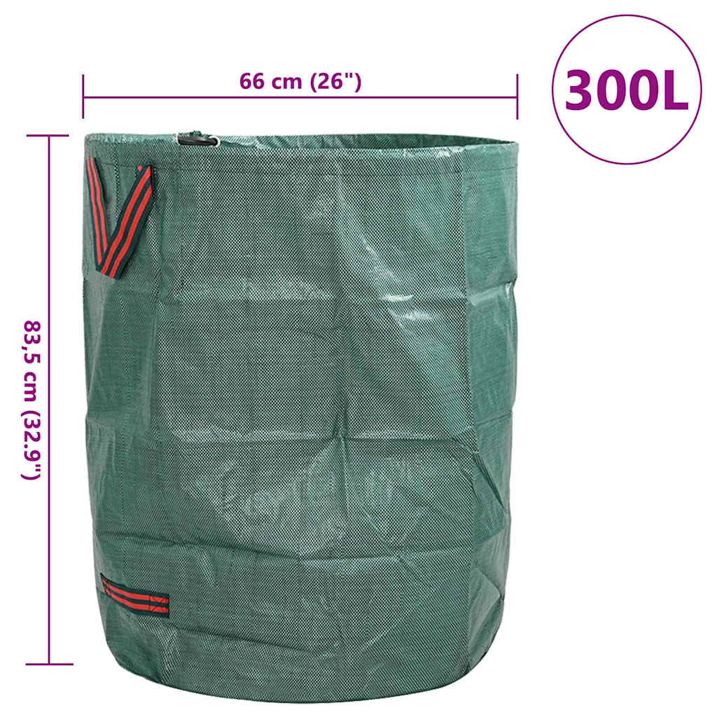 vidaXL Torby na odpady do ogrodu 4 pcs Zielony 66 x 66 x 83,5 cm