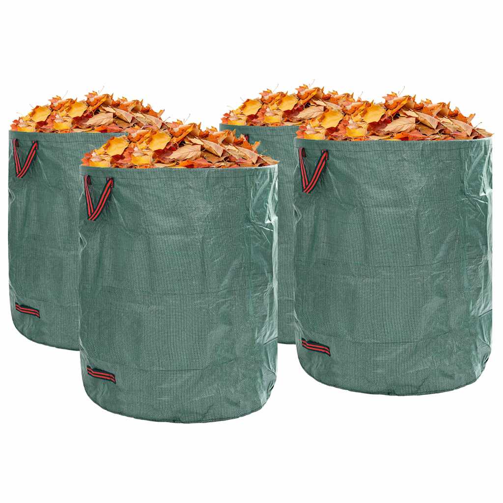 vidaXL Torby na odpady do ogrodu 4 pcs Zielony 79 x 79 x 99,5 cm