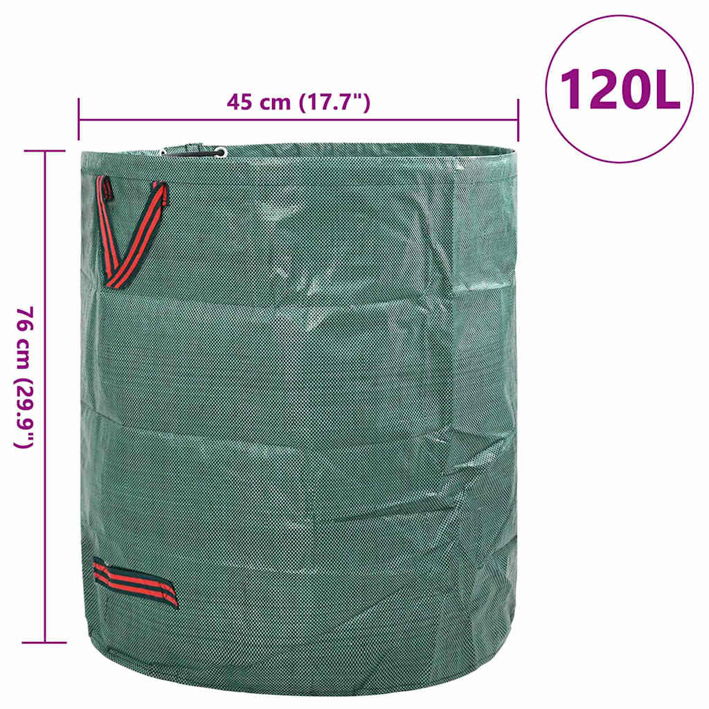 vidaXL Torby na odpady do ogrodu 12 pcs Zielony 45 x 45 x 76 cm