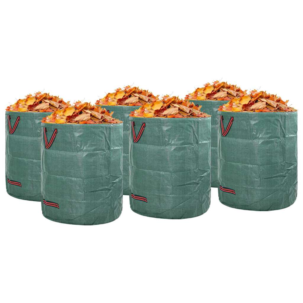 vidaXL Torby na odpady do ogrodu 12 pcs Zielony 67 x 67 x 75,5 cm