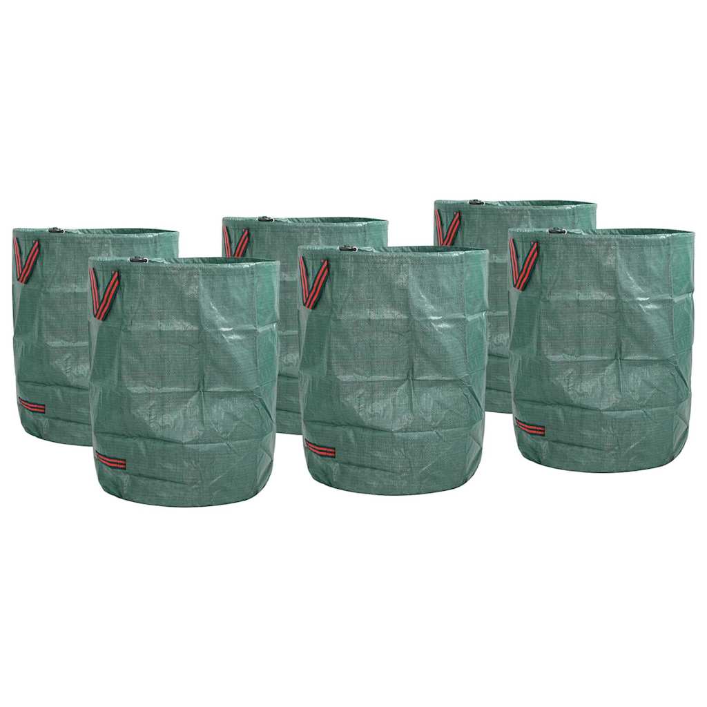vidaXL Torby na odpady do ogrodu 12 pcs Zielony 66 x 66 x 83,5 cm