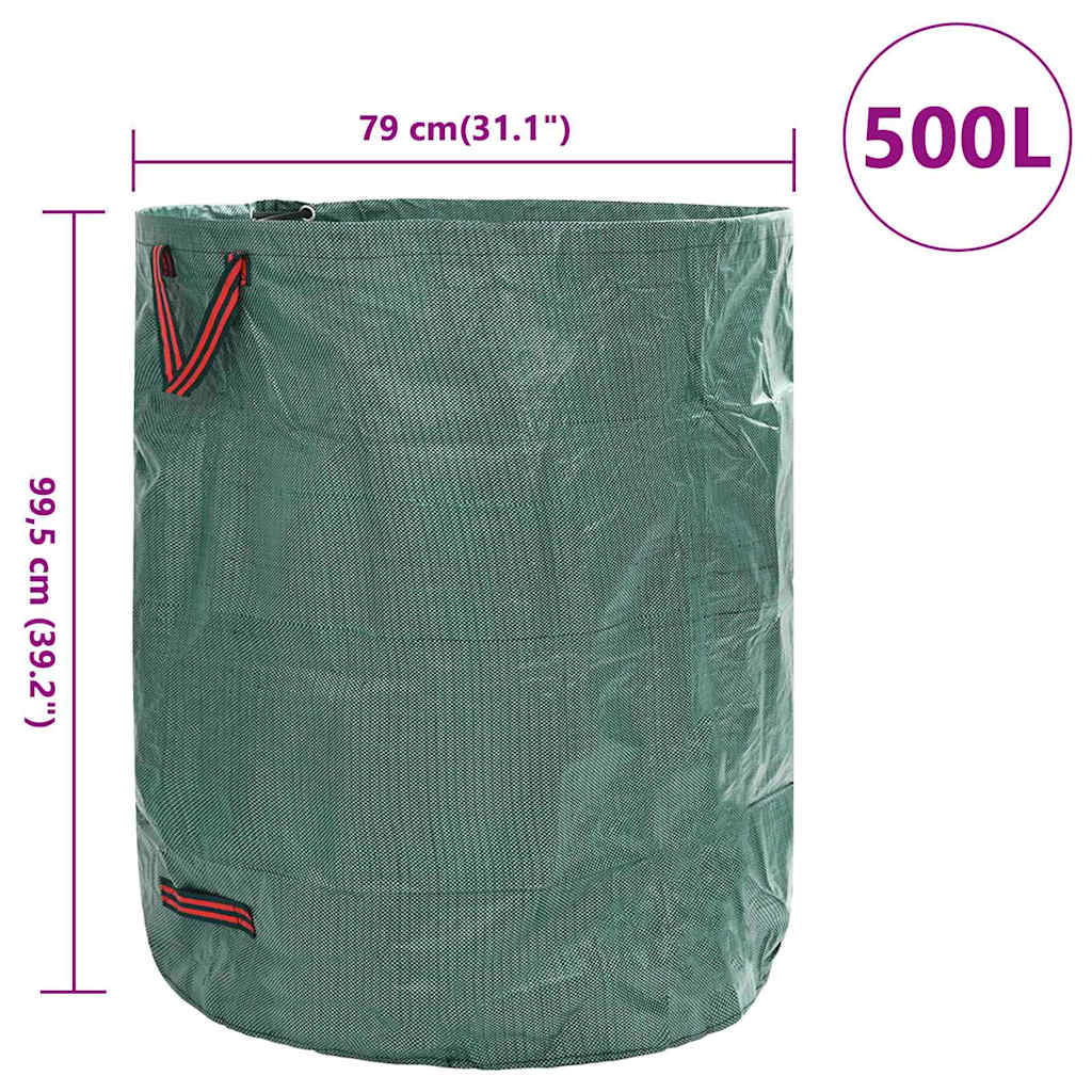 vidaXL Torby na odpady do ogrodu 12 pcs Zielony 79 x 79 x 99,5 cm