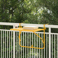 vidaXL Stół Wiszący na Balkon Żółty 60 x 39 x 65 cm Stal