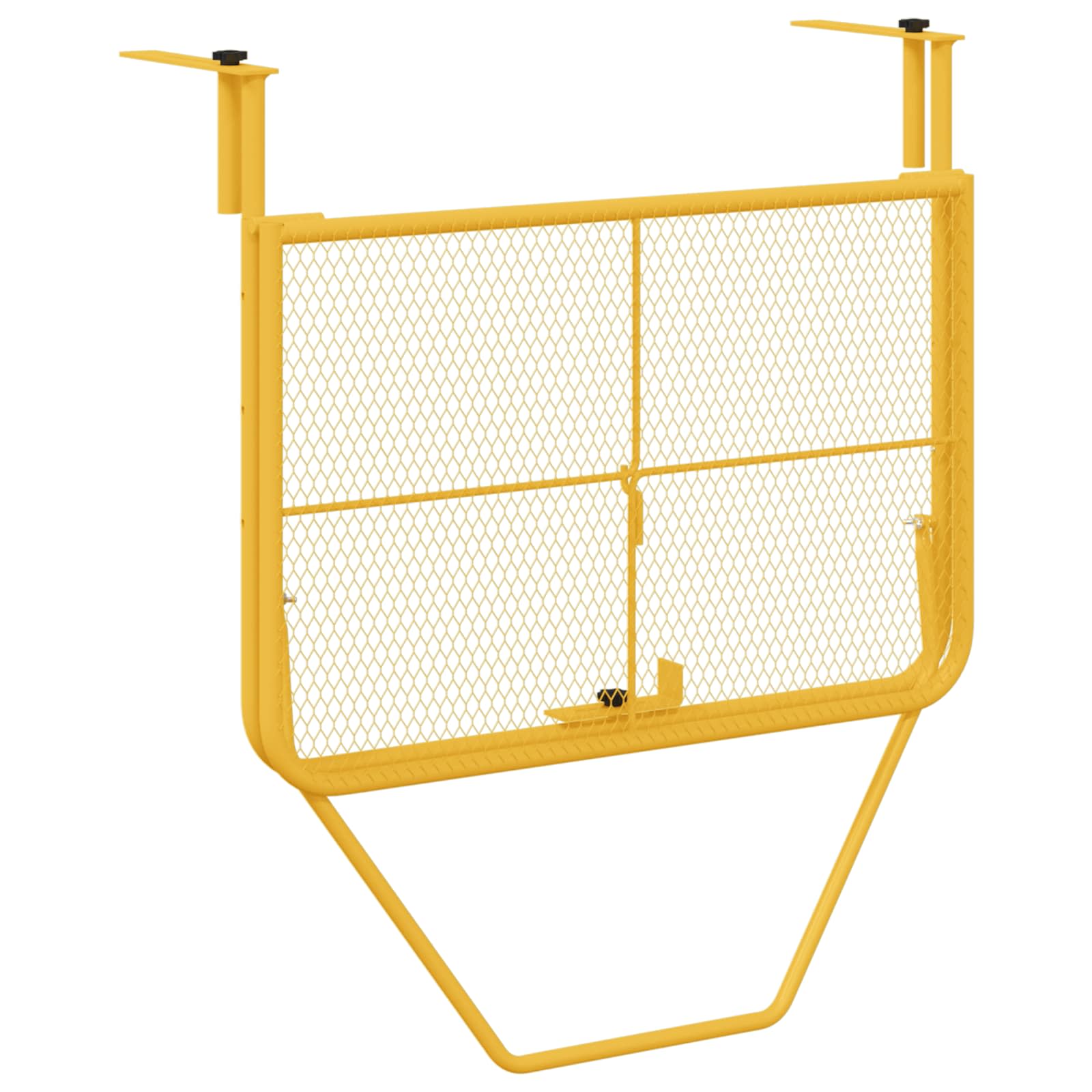 vidaXL Stół Wiszący na Balkon Musztardowy 60 x 39 x 65 cm Stal