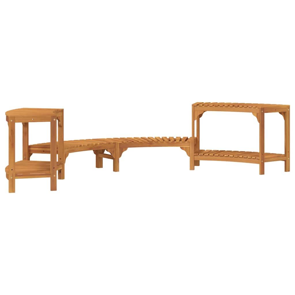 vidaXL Otoczenie wanny z gorącą wodą półokrągłe 252 x 112 x 55,5 cm