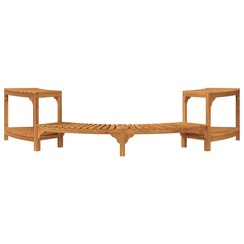 vidaXL Otoczenie wanny z gorącą wodą półokrągłe 252 x 112 x 55,5 cm