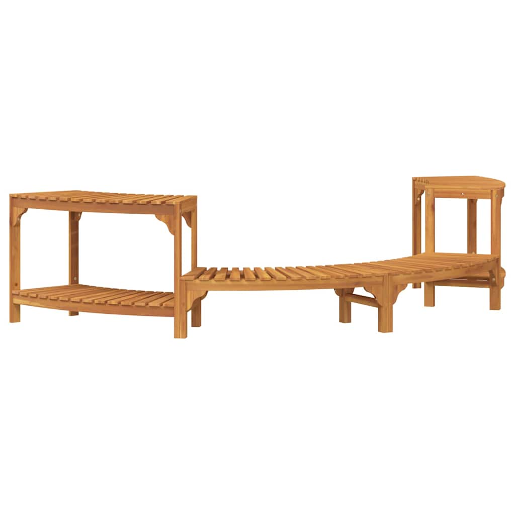 vidaXL Otoczenie wanny z gorącą wodą półokrągłe 272 x 120 x 55,5 cm