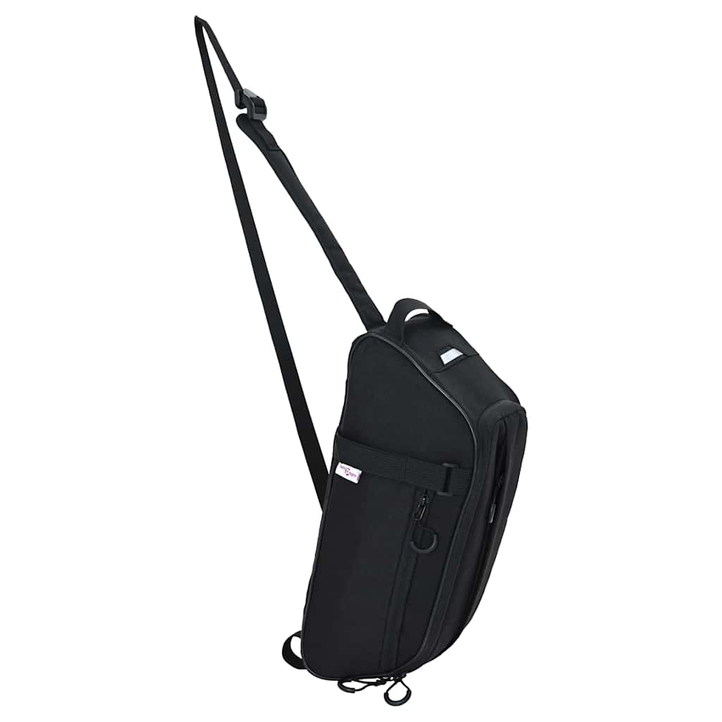 vidaXL Torba rowerowa Czarny 38 x 16 x 16 cm Poliester