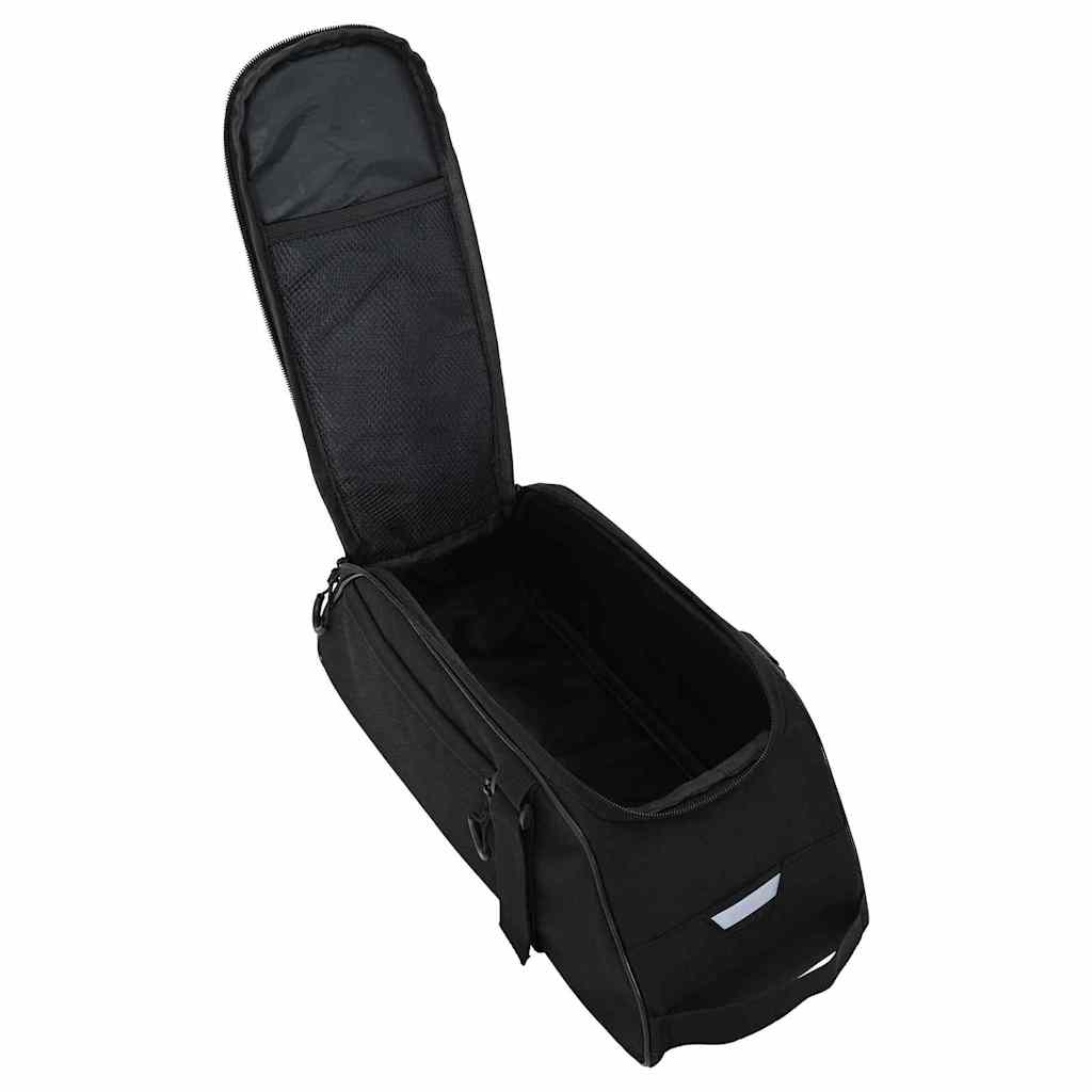 vidaXL Torba rowerowa Czarny 38 x 16 x 16 cm Poliester