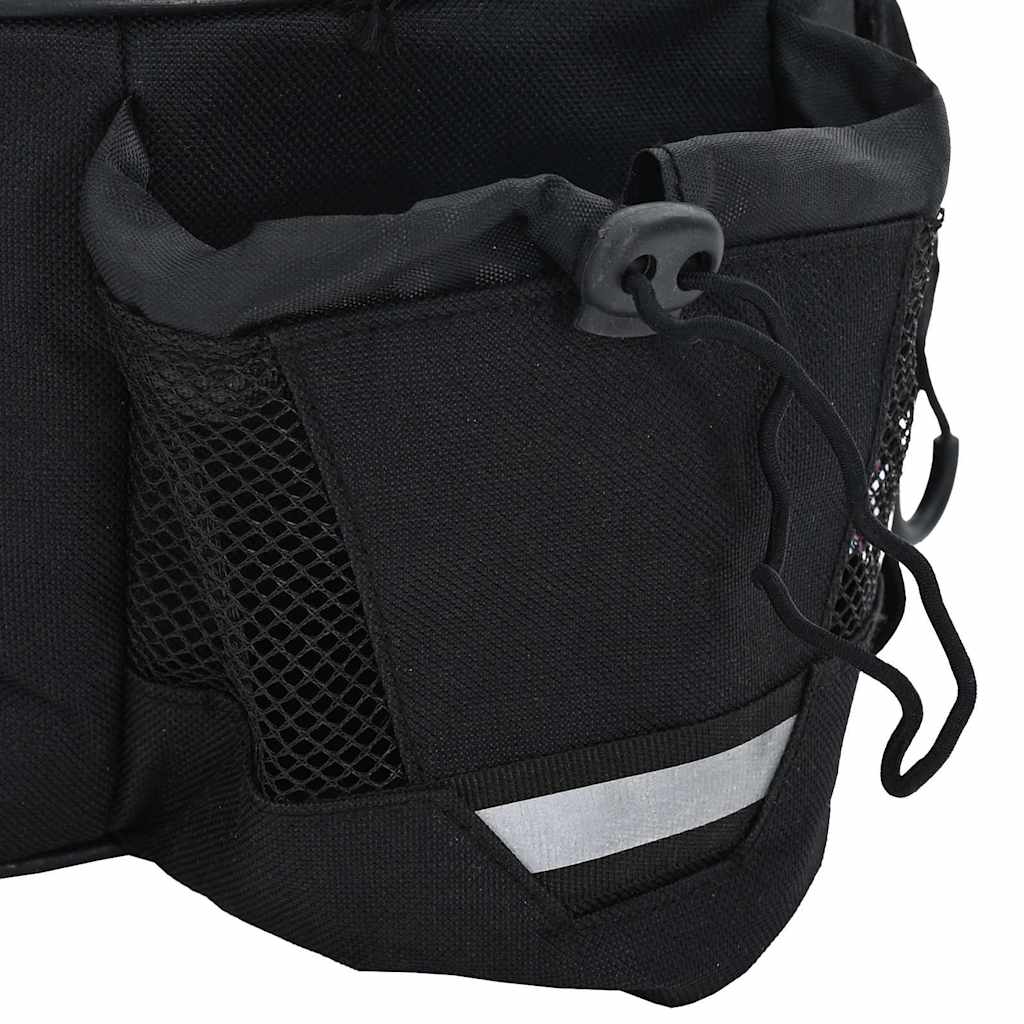 vidaXL Torba rowerowa Czarny 38 x 21 x 16 cm Poliester