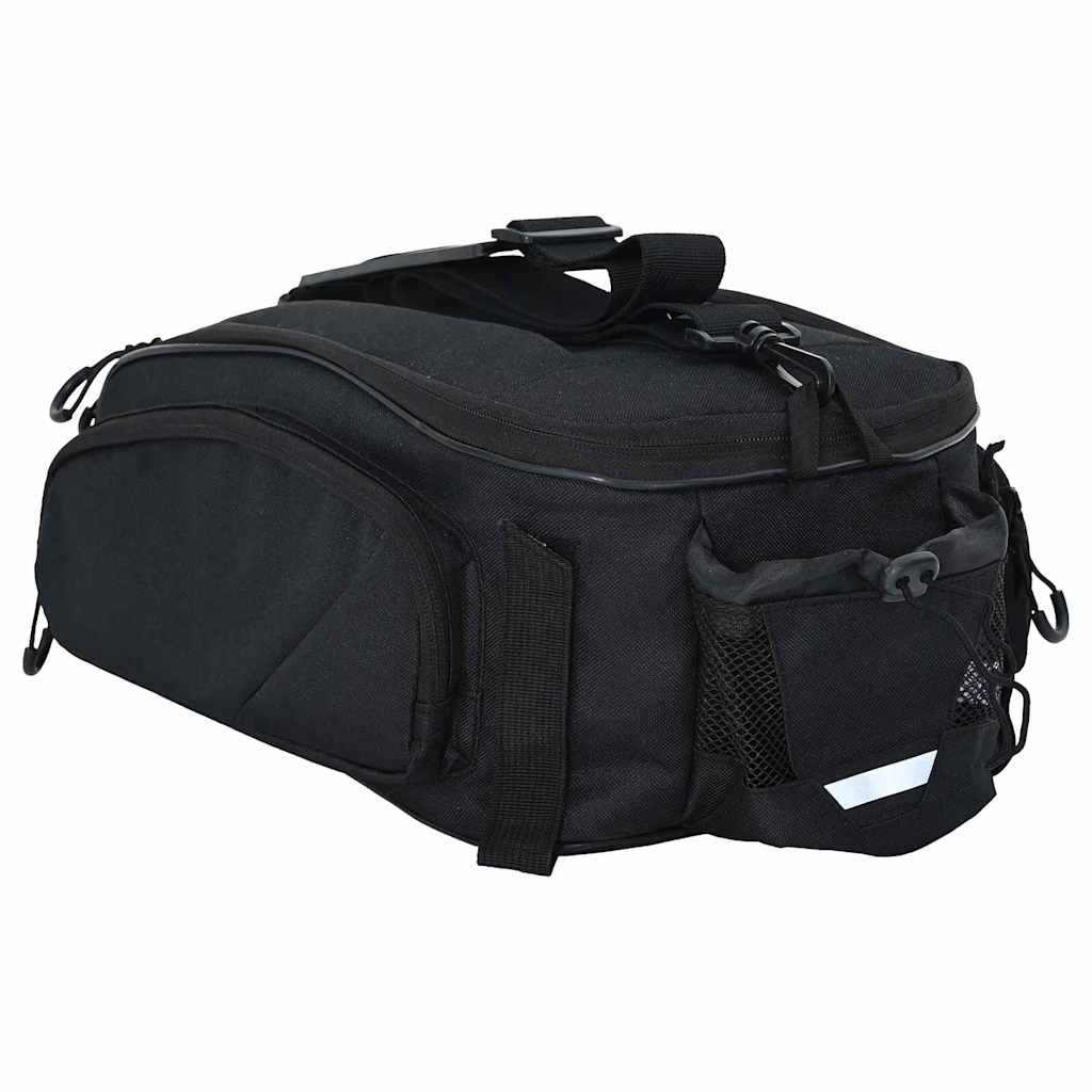 vidaXL Torba rowerowa Czarny 38 x 21 x 16 cm Poliester