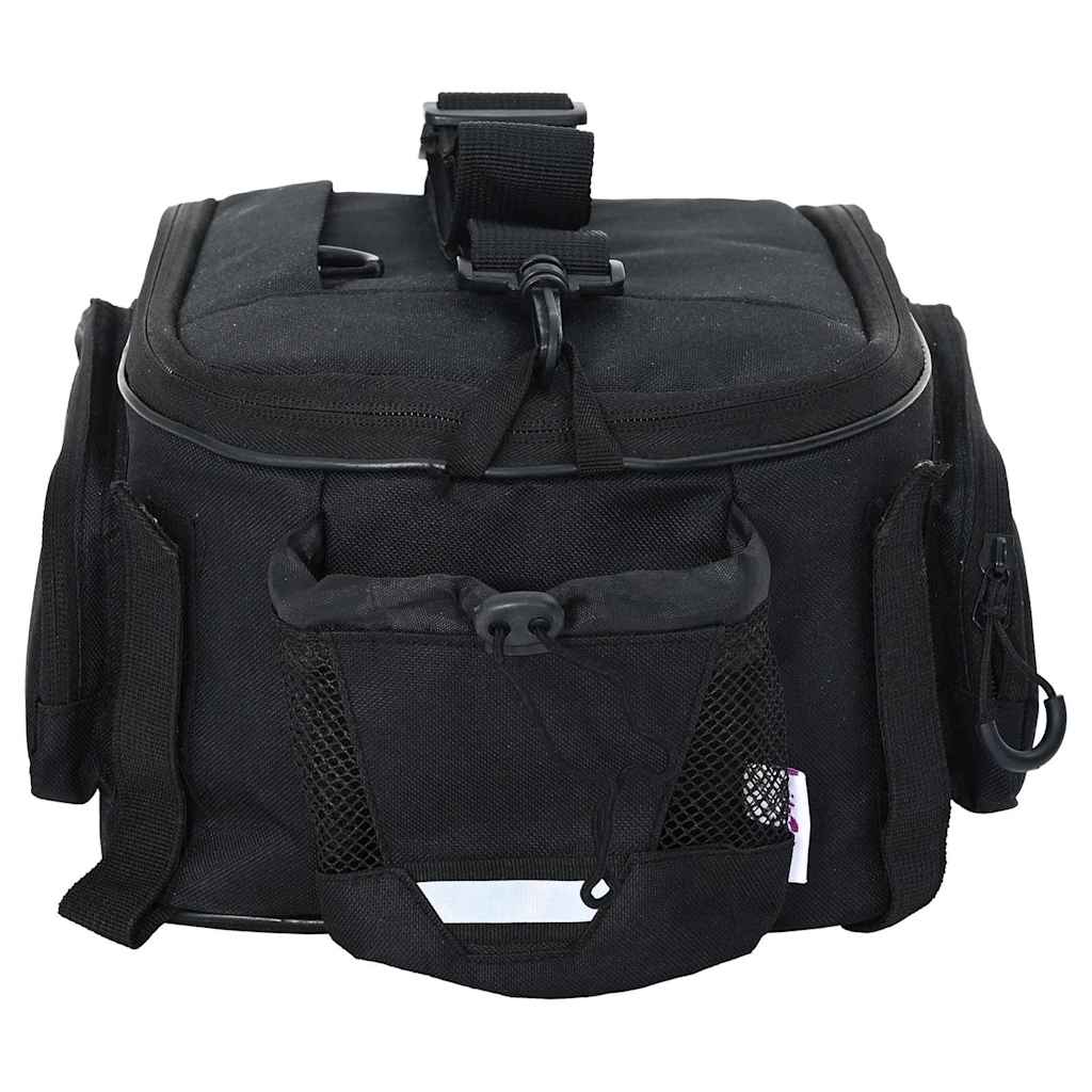 vidaXL Torba rowerowa Czarny 38 x 21 x 16 cm Poliester