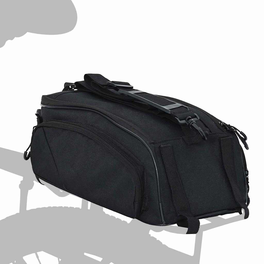 vidaXL Torba rowerowa Czarny 38 x 21 x 16 cm Poliester