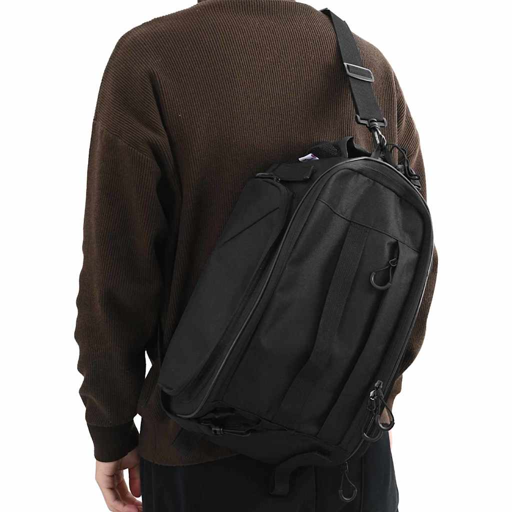 vidaXL Torba rowerowa Czarny 38 x 21 x 16 cm Poliester