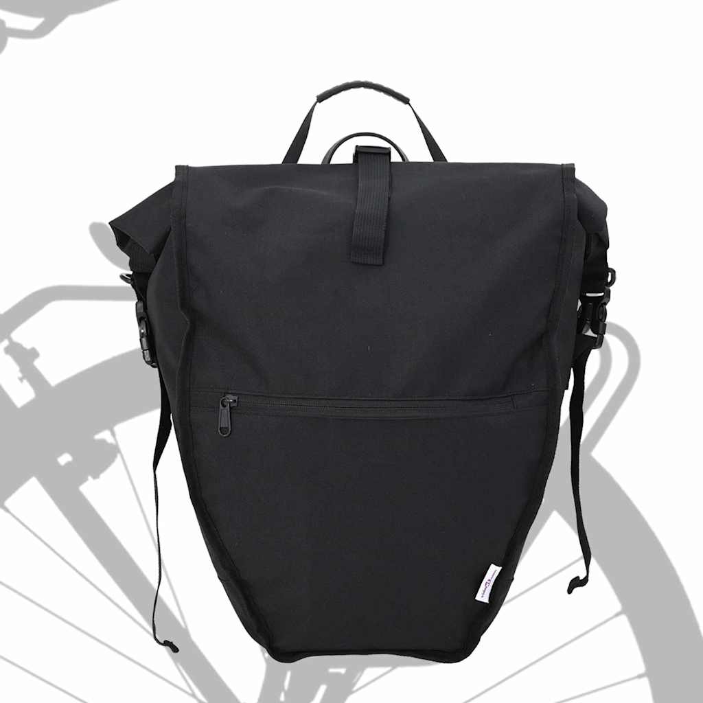 vidaXL Torba rowerowa Czarny 32,5 x 17 x 57 cm Poliester