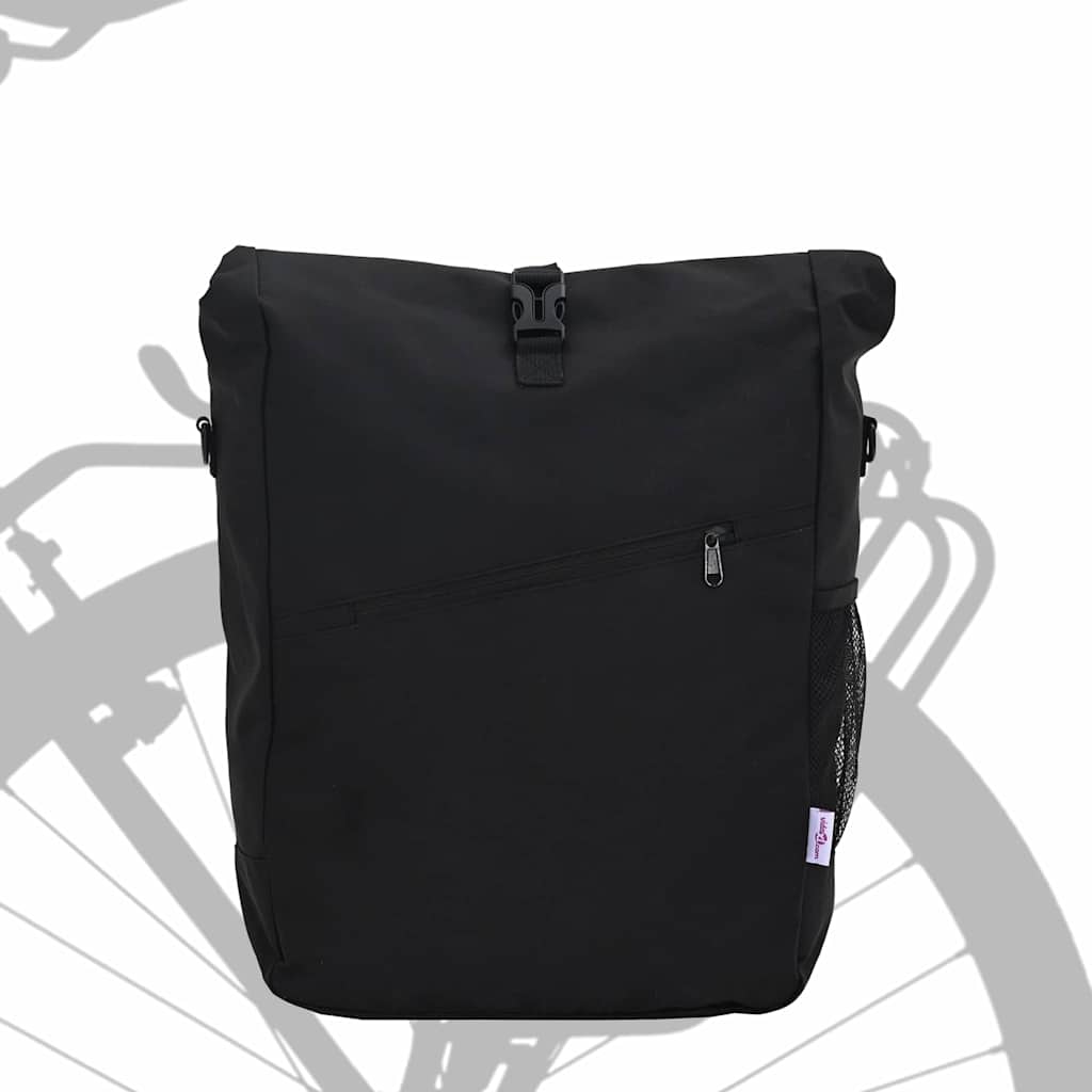 vidaXL Torba rowerowa Czarny 33 x 16 x 60 cm Poliester