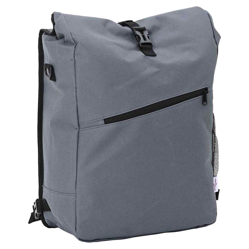 vidaXL Torba rowerowa Szary 33 x 16 x 60 cm Poliester