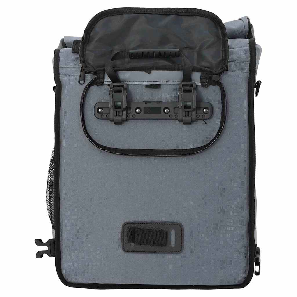 vidaXL Torba rowerowa Szary 33 x 16 x 60 cm Poliester