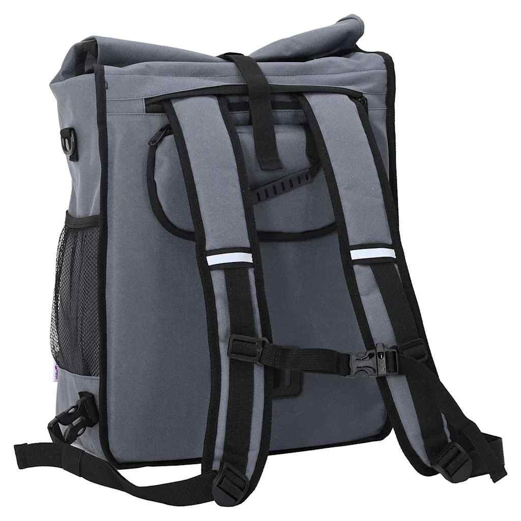 vidaXL Torba rowerowa Szary 33 x 16 x 60 cm Poliester