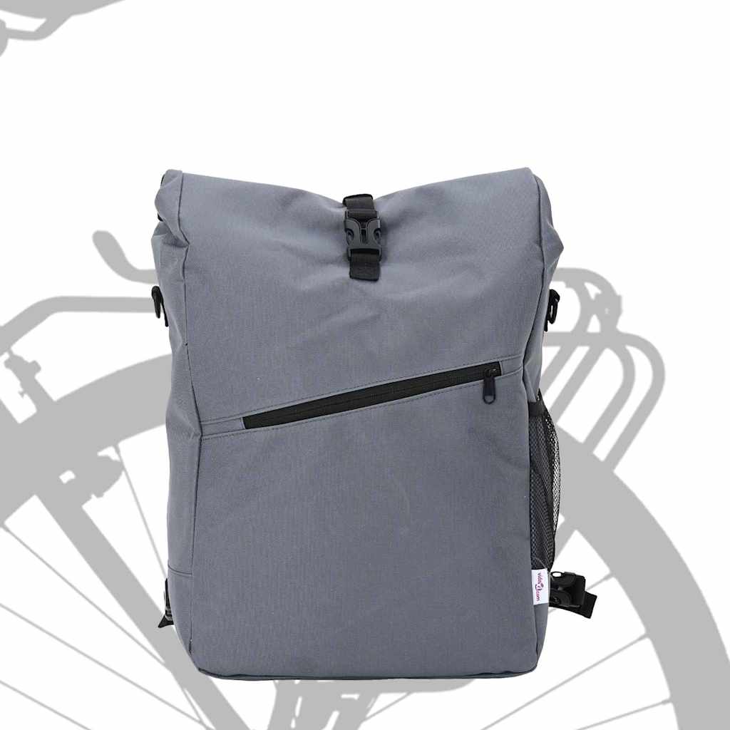 vidaXL Torba rowerowa Szary 33 x 16 x 60 cm Poliester
