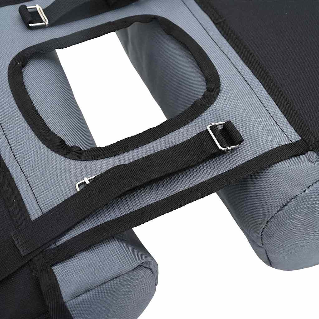 vidaXL Torba rowerowa Szary i czarny 31.5 x 15.5 x 40 cm Poliester