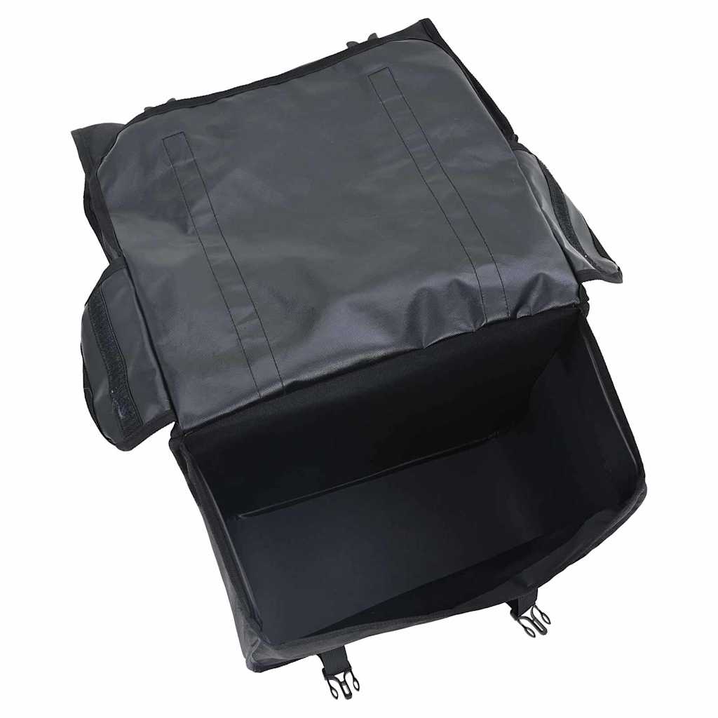 vidaXL Torba rowerowa Szary i czarny 31.5 x 15.5 x 40 cm Poliester