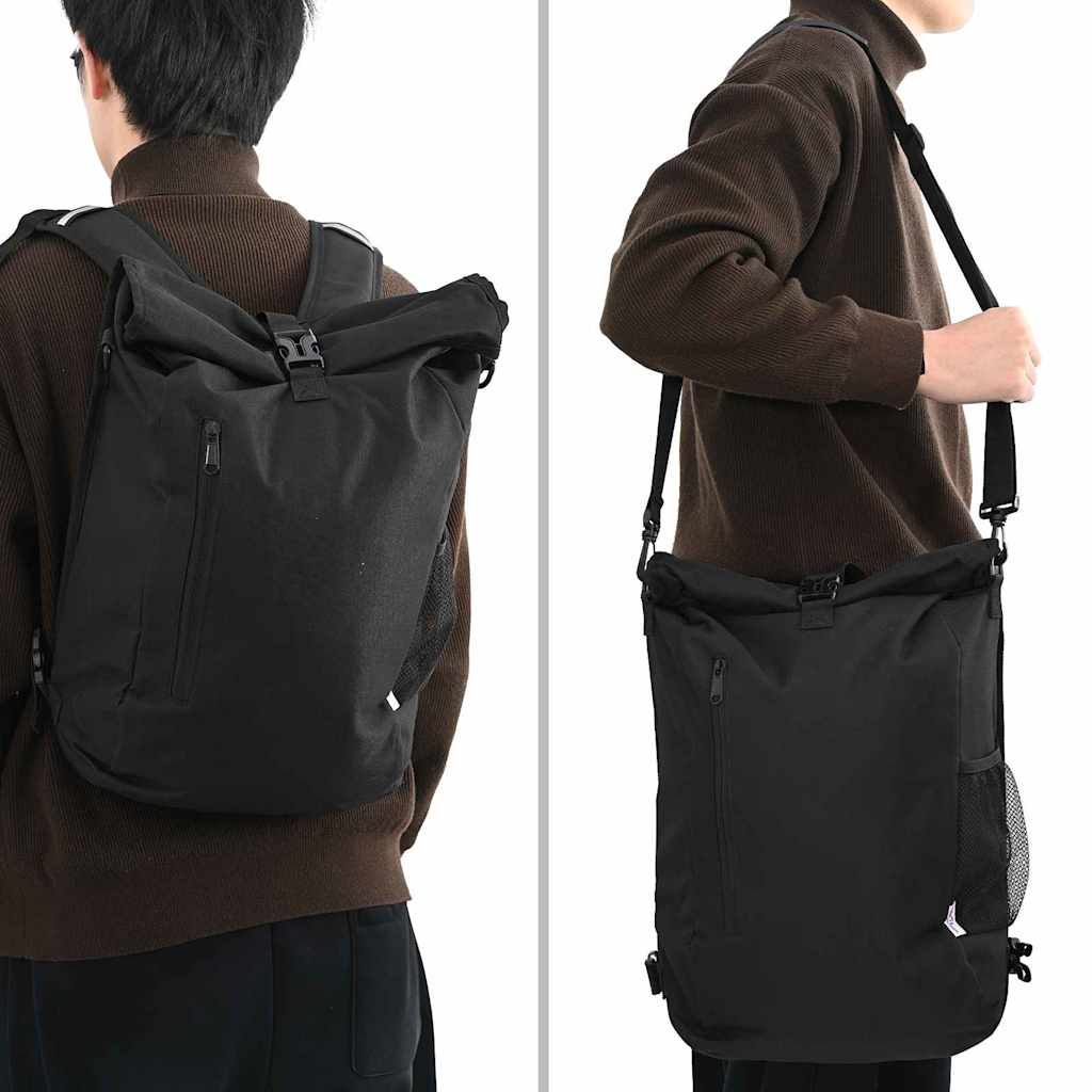 vidaXL Torba rowerowa Czarny 31 x 13 x 58 cm Poliester
