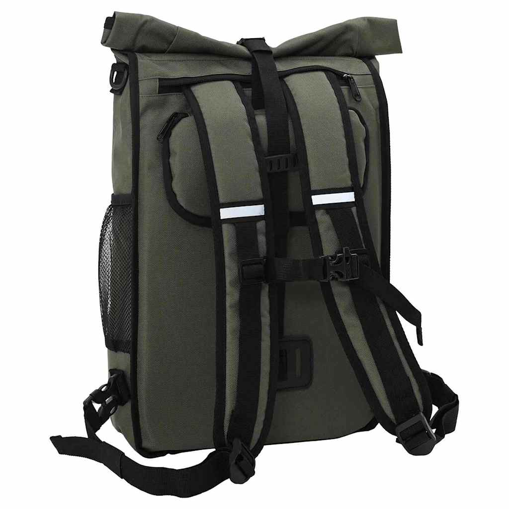 vidaXL Torba rowerowa Oliwkowy 31 x 13 x 58 cm Poliester