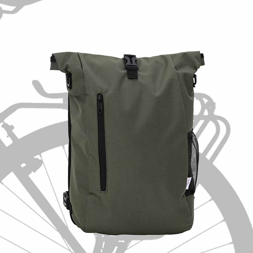 vidaXL Torba rowerowa Oliwkowy 31 x 13 x 58 cm Poliester