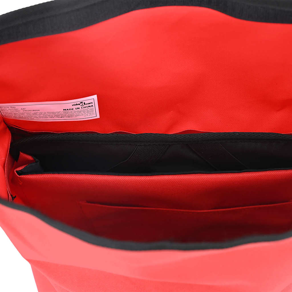 vidaXL Torba rowerowa Czerwony 31 x 13 x 58 cm Poliester