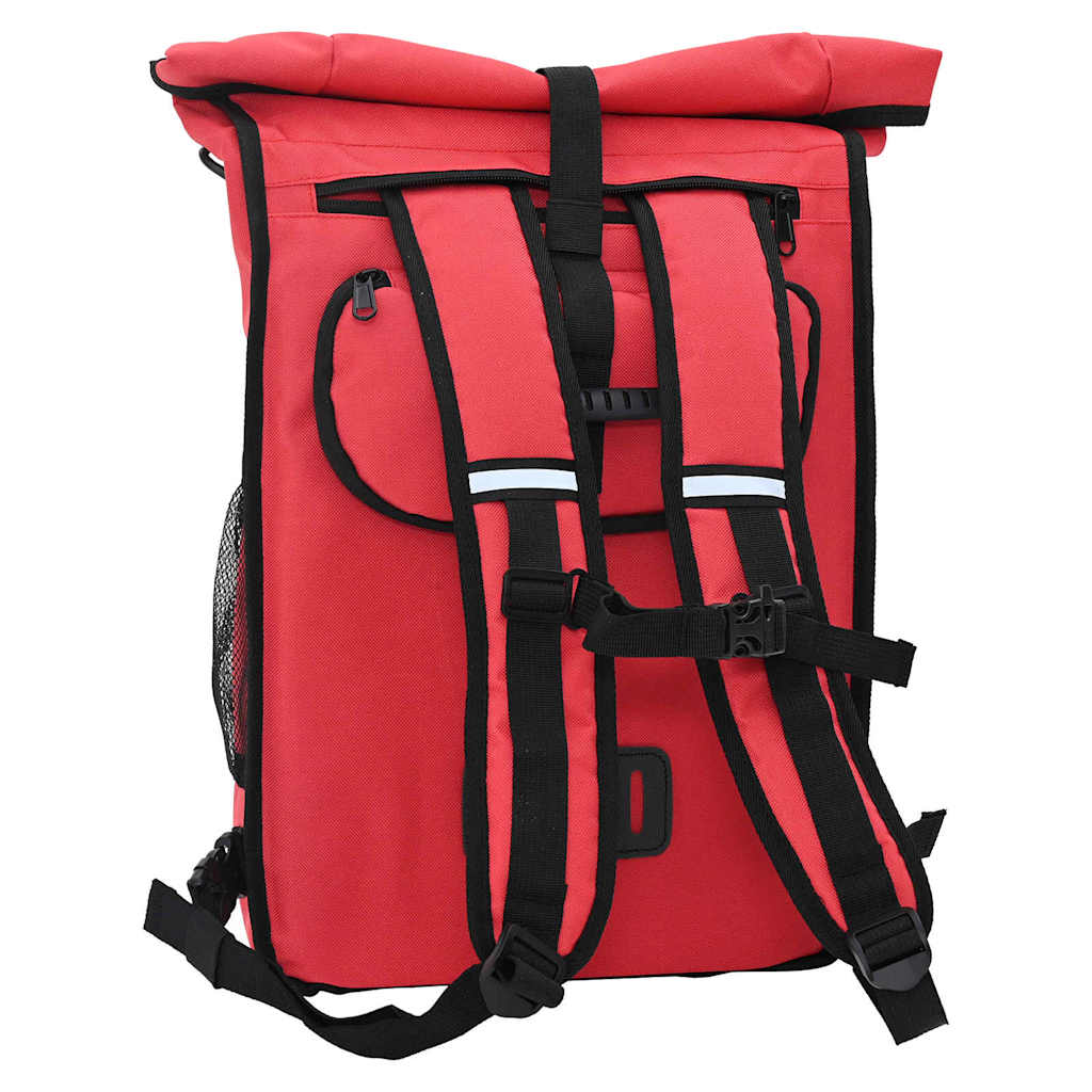 vidaXL Torba rowerowa Czerwony 31 x 13 x 58 cm Poliester