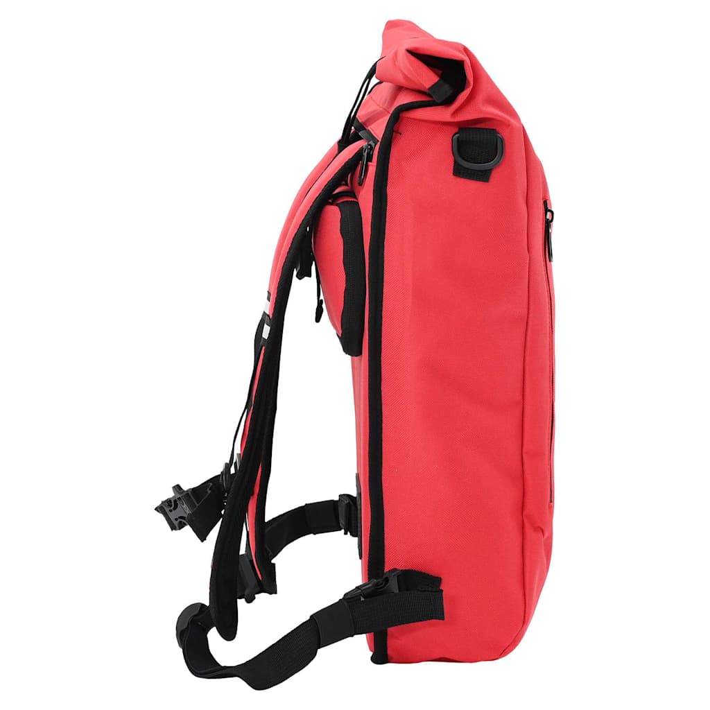 vidaXL Torba rowerowa Czerwony 31 x 13 x 58 cm Poliester
