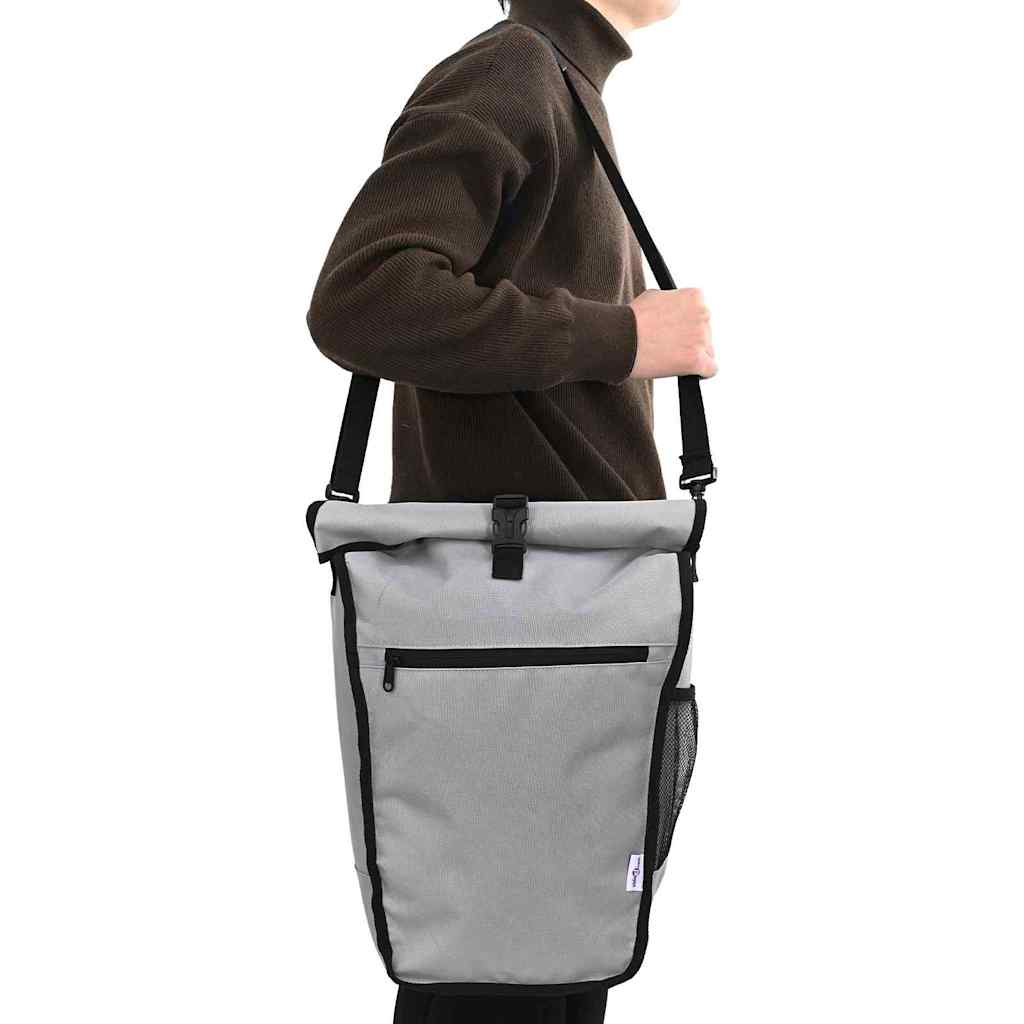 vidaXL Torba rowerowa Szary 34 x 16 x 59 cm Poliester